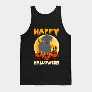 Labrador Halloween Scary Moon Pumpkin Costume Tank Top